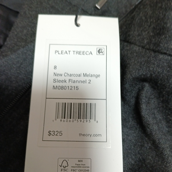 Theory Sleek Flannel 2 Wool Trousers - Picture 9 of 9